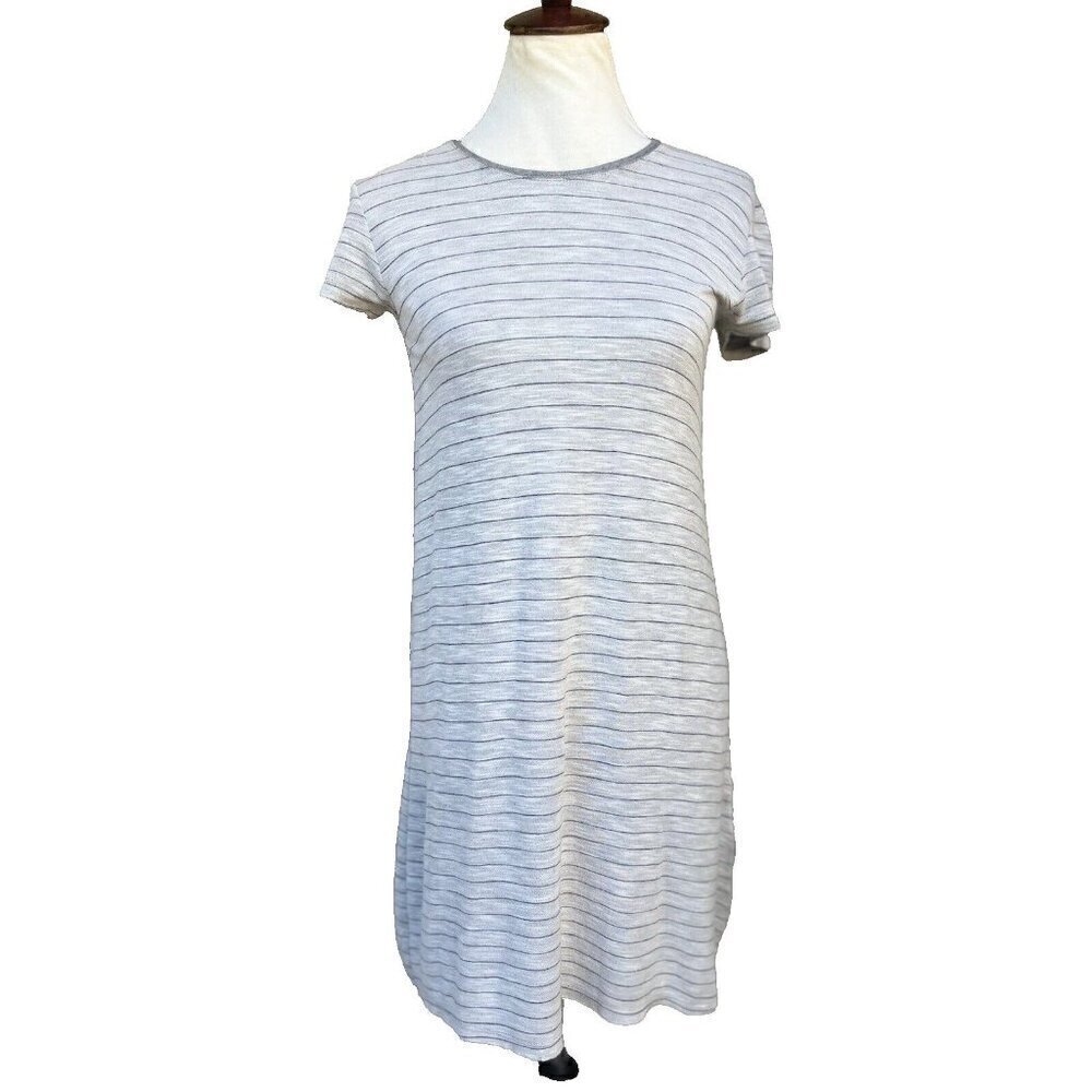 Women's Atm Anthony Thomas Melillo Stripe T-Shirt Dress, Size Medium - Gray M